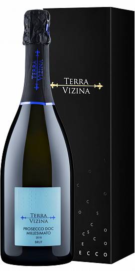 Игристое Вино Terra Vizina Prosecco Brut Millesimato  gift box  750 мл
