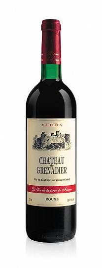Набор Вино Chateau de Grenadier и 2 бокала красное полуслад