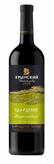 Вино  Крымский ВЗ Шардоне белое полусладкое 700 мл