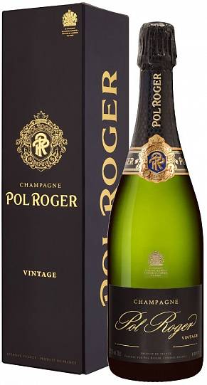 Шампанское Pol Roger  Brut Vintage   2013 gift box  750 мл