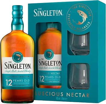 Виски Singleton of Dufftown 12 Years Old, gift box with 2 glasses  700 мл  40%