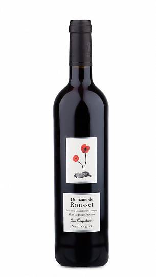 Вино  Domaine de Rousset Syrah Viognier   IGP Alpes de Haute Provence  Домен де