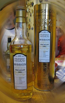 Виски Murray McDavid, Macallan, Маккалан, 1989,  cask Bourbon-Port 46% 70cl  bottle one of 900 туба