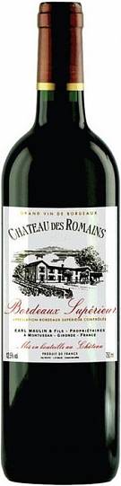Вино  Chateau des Romains  Bordeaux Superieur AOC  Шато де Рома Бордо 
