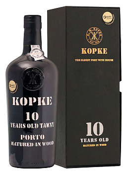 Портвейн Kopke 10 Years Old Porto gift box Копке Порто 10-летний в подарочной упаковке 750 мл