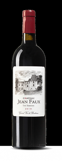 Вино CHATEAU JEAN FAUX LES SOURCES BORDEAUX SUPÉRIEUR ROUGE  2016 750 мл 14,5%