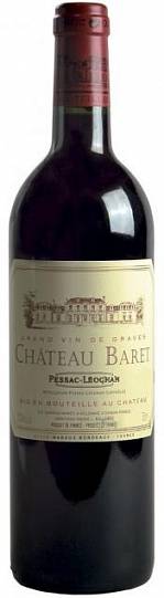 Вино  Chateau Baret  Rouge  Pessac-Leognan AOC Шато Баре  Руж   2012 750 м