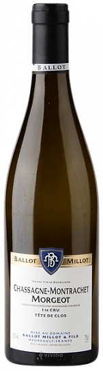 Вино Domaine Ballot Millot Chassagne-Montrachet Morgeot 1er Cru Tête de Clos  2016 75