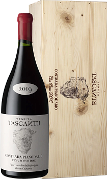 Вино Tasca d'Almerita  Tascante Contrada Pianodario Etna DOC деревянная упаковка 2019 750 мл  13%
