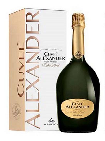 Игристое вино Aristov Cuvee Alexander Blanc de Blancs Extra Brut gift box   75