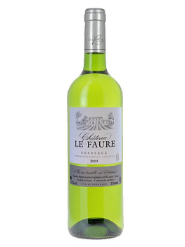 Вино Chateau Le Faure Bordeaux АОC white  750 мл