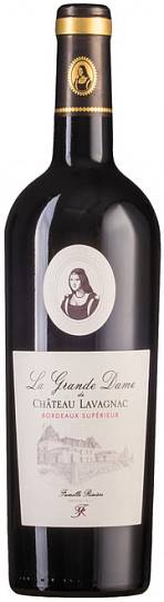 Вино  La Grande Dame de Chateau de Lavagnac Bordeaux Superieur AOC   750 мл 