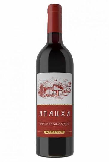 Вино АПАЦХА, красное полусладкое, 0,75