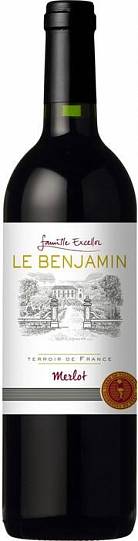 Вино Famille Excellor  Le Benjamin  Merlot   IGP  750 мл