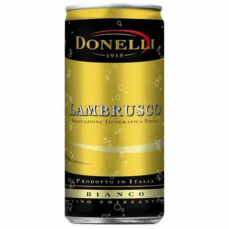 Вино игристое Donelli Lambrusco dell’Emilia IGT white semisweet in tin can  