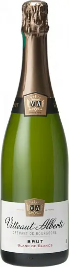 Игристое вино Vitteaut-Alberti, Cremant de Bourgogne AOC Blanc de Blancs Brut 