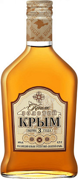 Коньяк  Золотой Крым 3-летний  КВКЗ 250 мл