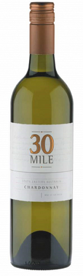 Вино  30 Mile Chardonnay  30 Майл  Шардоне 2018  750 мл