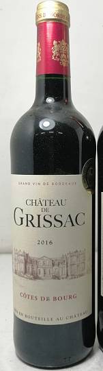 Вино  Chateau de Grissac AOC Côtes de Bourg Шато де Гриссак Кот де 