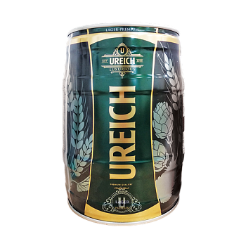 ПИВО UREICH LAGER PREMIUM  УРАЙХ ЛАГЕР ПРЕМИУМ СВЕТЛОЕ  в жестяной банке 5000 мл