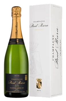 Шампанское Paul Bara Grand Millesime Brut Grand Cru Bouzy  2018 gift box  750 мл
