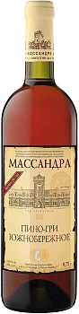 Вино Массандра   Пино Гри   Южнобережное  2018 750 мл  16 %