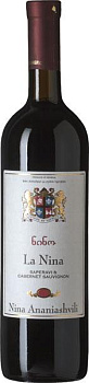 Вино Nina Ananiashvili La Nina Saperavi & Cabernet Sauvignon  Нина Ананиашвили Ла Нина Саперави & Каберне Совиньон  2015 750 мл