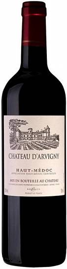 Вино Chateau D’Arvigny Haut-Medoc AOC Cru Bourgeois  2020 750 мл