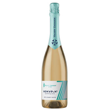 Игристое вино   Kokur & K ( Kokur- Rkatsiteli- Chardonnay) semi-sweet  750 мл