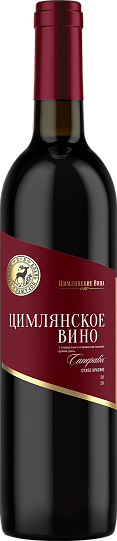 Вино Цимлянское  Российское красное  сухое 750 мл