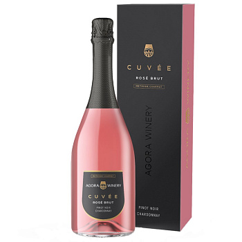 Игристое вино Agora Cuvee Агора Кюве  Пино Нуар Шардоне  розовое    п/у  750 мл  12,5%