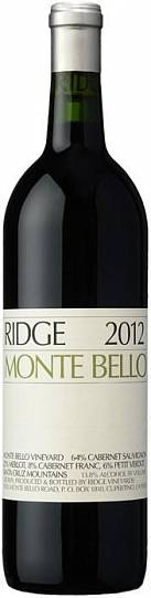 Вино Ridge Vineyards Monte Bello Ридж Виньярдс Монте Белло 2012 