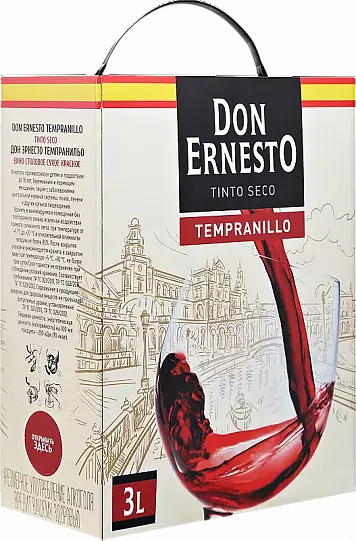 Вино   Don Ernesto Tempranillo  bag-in-box   3000 мл  12 %
