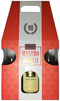 Игристое вино Mastro Binelli Premium Moscato  gift box + 2 glass  750 мл