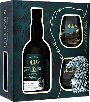 Виски   Виски Eldermen Blended Scotch Whisky gift box with 2 glasses  500 мл 40%