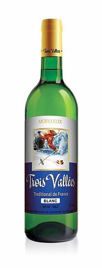 Вино Trois Valles Труа Валле белое полусладкое 700 мл 
