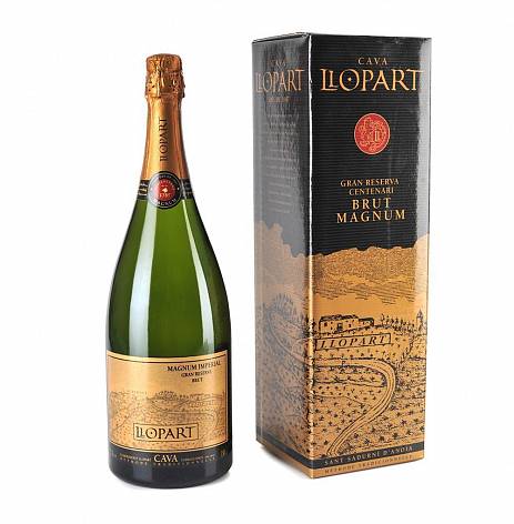Игристое вино Llopart Cava Imperial Brut Gran Reserva gift box 1500 мл