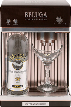 Водка  Beluga   Noble   gift box with glass  700 мл