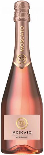 Игристое вино   ZB Moscato  Rose semi-sweet gift box   750 мл