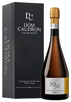 Шампанское Dom Caudron 50/50 Sublimite Brut gift box  2010  750 мл