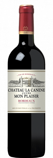 Вино  Chateau la canene cuvee mon plaisir  Bordeaux AOC  Шато Ля Канен Кю