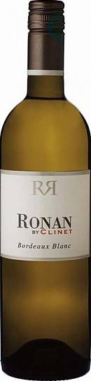 Вино  Ronan by Clinet Blanc  Bordeaux AOC Ронан бай Клине Блан 2018  