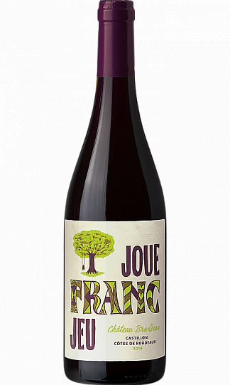Вино Chateau  Brandeaux    Joue Franc Jeu Bordeaux AOC   2019   750 мл