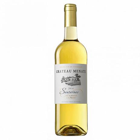 Вино  Chateau Menate, Sauternes  Шато Менат Сотерн  2019  750 мл