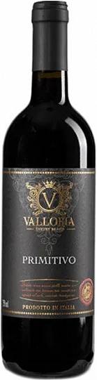 Вино   Valloria  Primitivo   Puglia   2021  750 мл  13 %