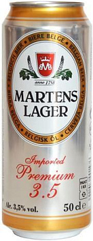 Пиво Martens Lager in can Мартенс Лагер  в жестяной банке 500 мл