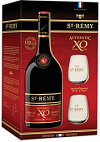 Бренди Saint-Remy Authentic XO dift in box Сан-Реми Аутентик ХО в подарочной упаковке c 2 бокалами700 мл