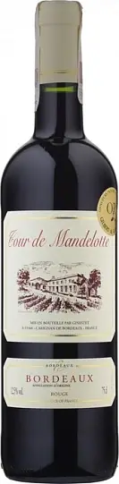 Вино Tour de Mandelotte    Bordeaux AOC Rouge  2020 750 мл 13%