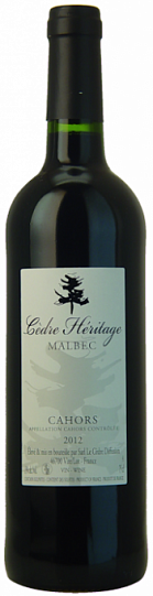 Вино Chateau du Cedre Cedre Heritage Malbec  Cahors AOC   2016 750 мл