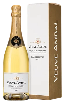 Игристое вино Veuve Ambal  Blanc de Blancs Brut  Cremant de Bourgogne  gift box  750 мл  12,5 %